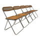 Ensemble de 5 chaises « Plia » par Giancarlo Piretti pour Castelli