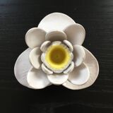 White water lily candle holder