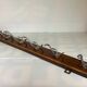 Wooden school coat rack with six double hooks