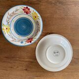 Set of two flowered soup plates