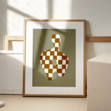 Chequers giclee art print, 50x70cm