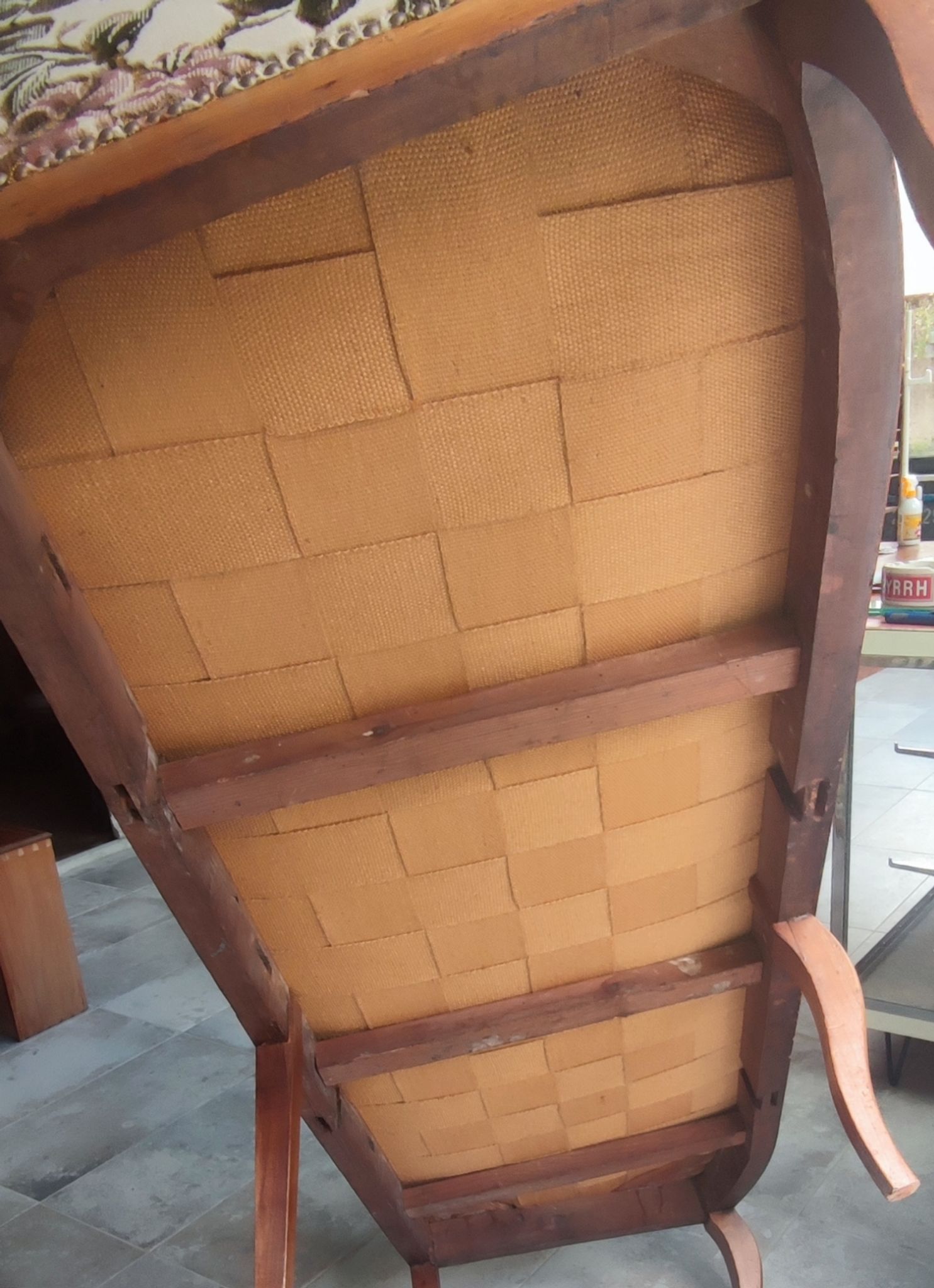 Old cherry wood bench