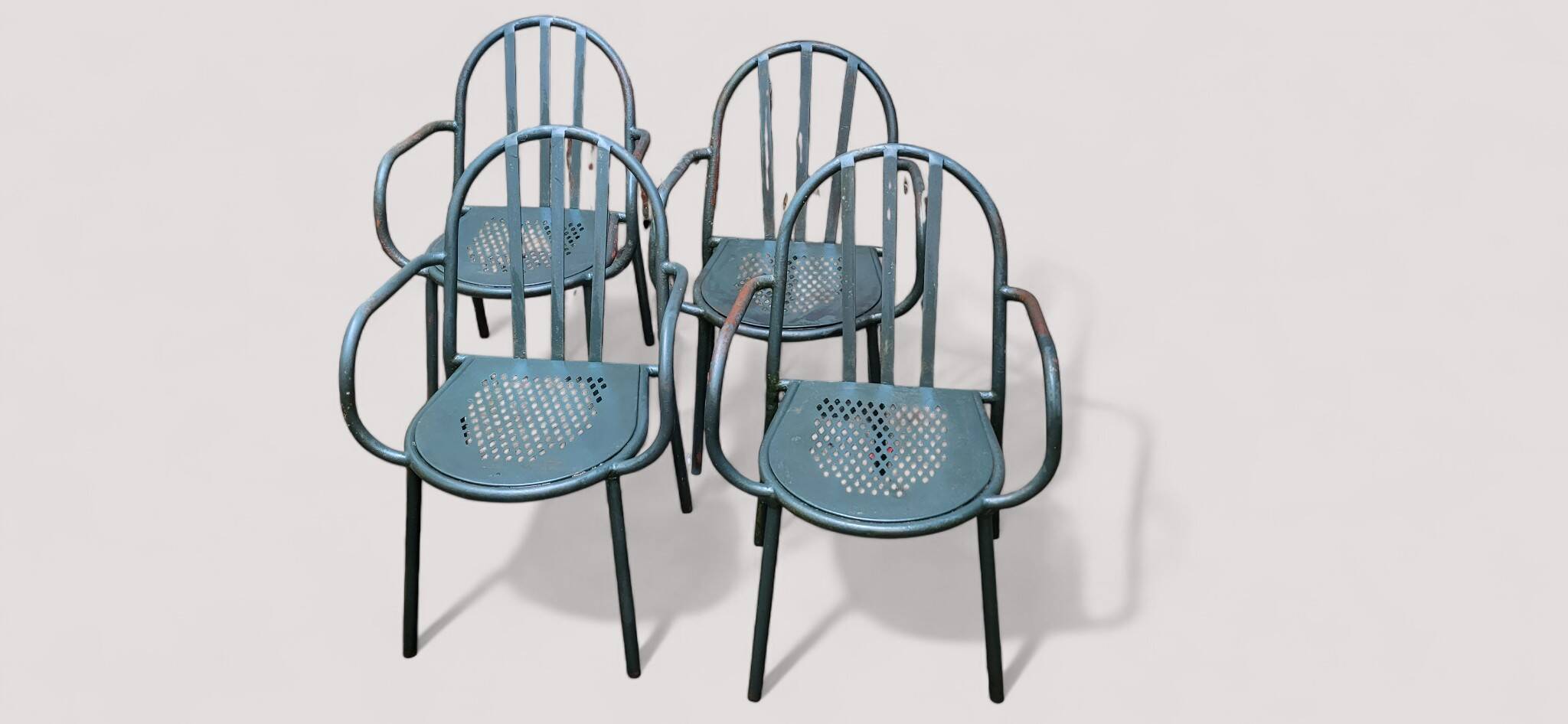 4 Mallet Stevens garden armchairs (1886-1945)