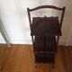 Antique English mahogany cake stand.