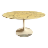 Knoll round tulip dining table – marble top