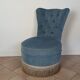 Fauteuil crapaud en velours
