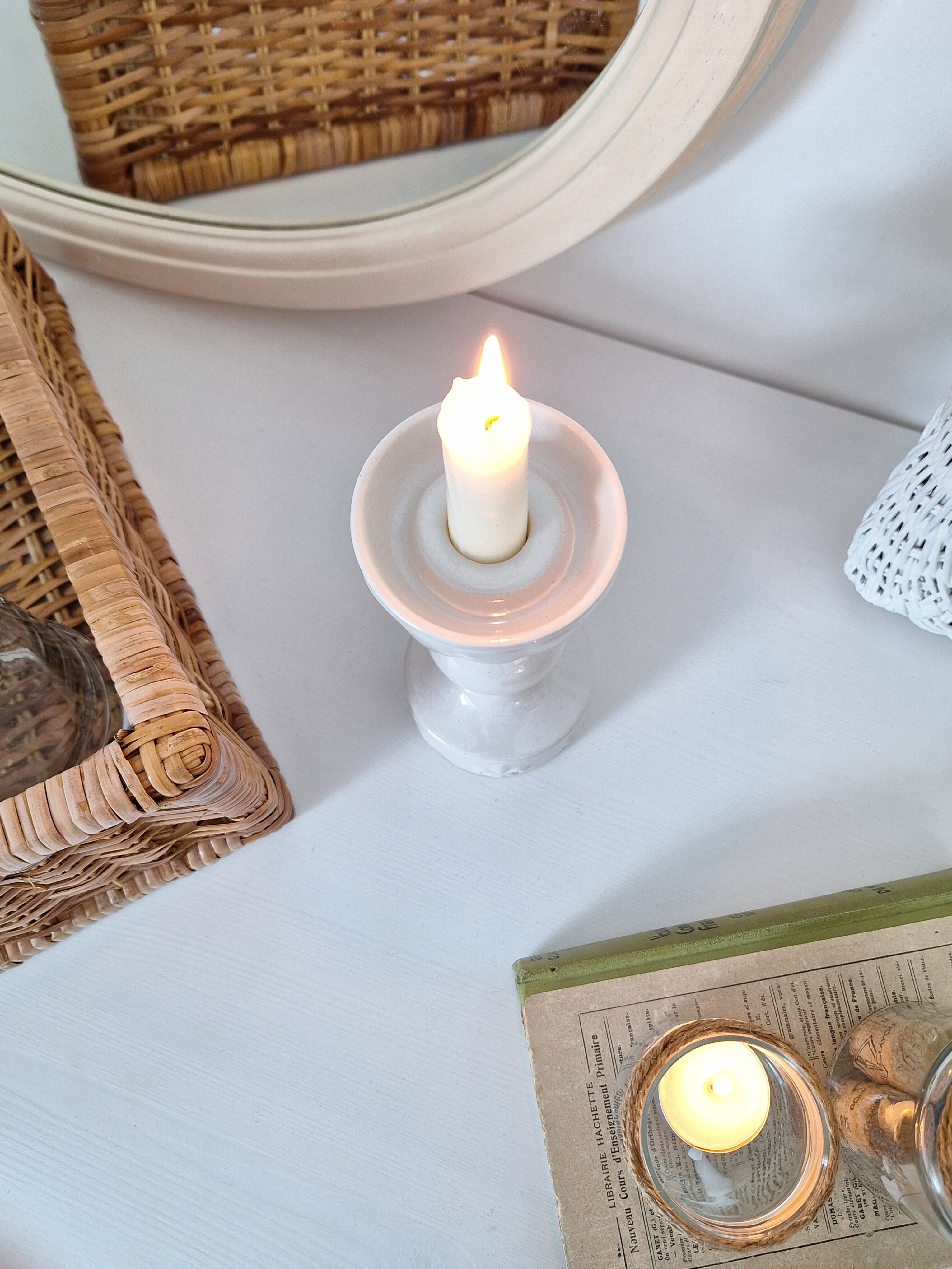 Vintage ceramic candle holder