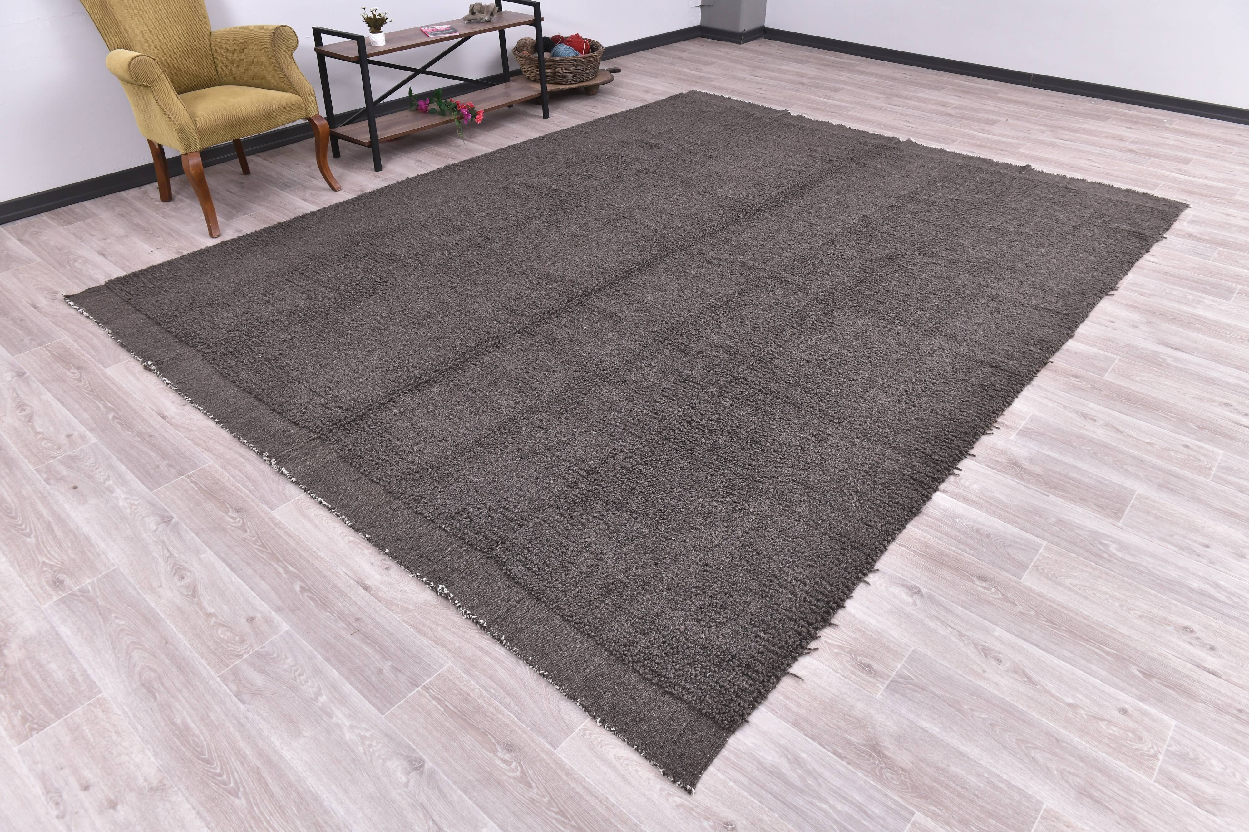 9x12 Large Brown Vintage Rug, 280x365Cm