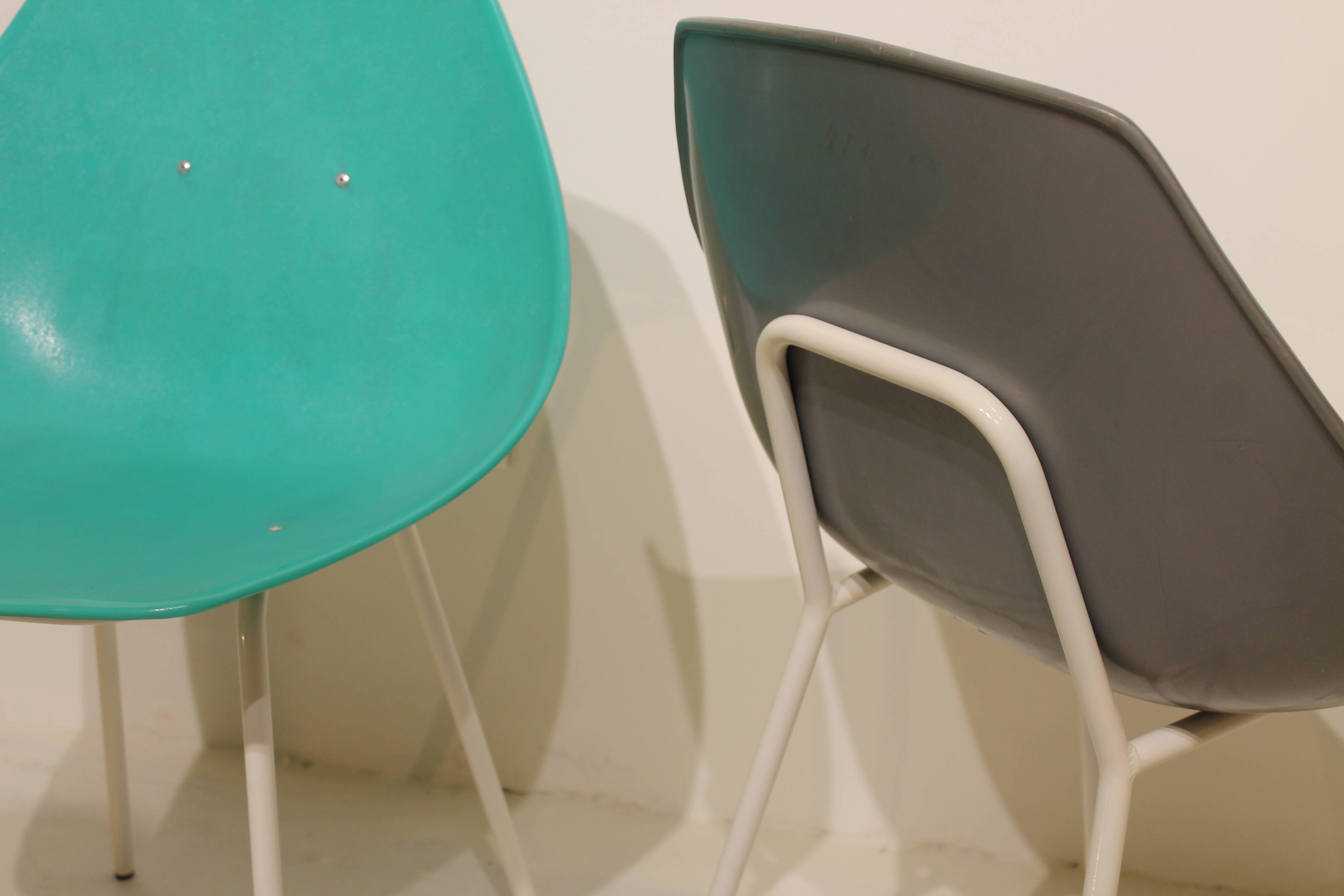 2 vintage chairs by Pierre Guariche for Meurop