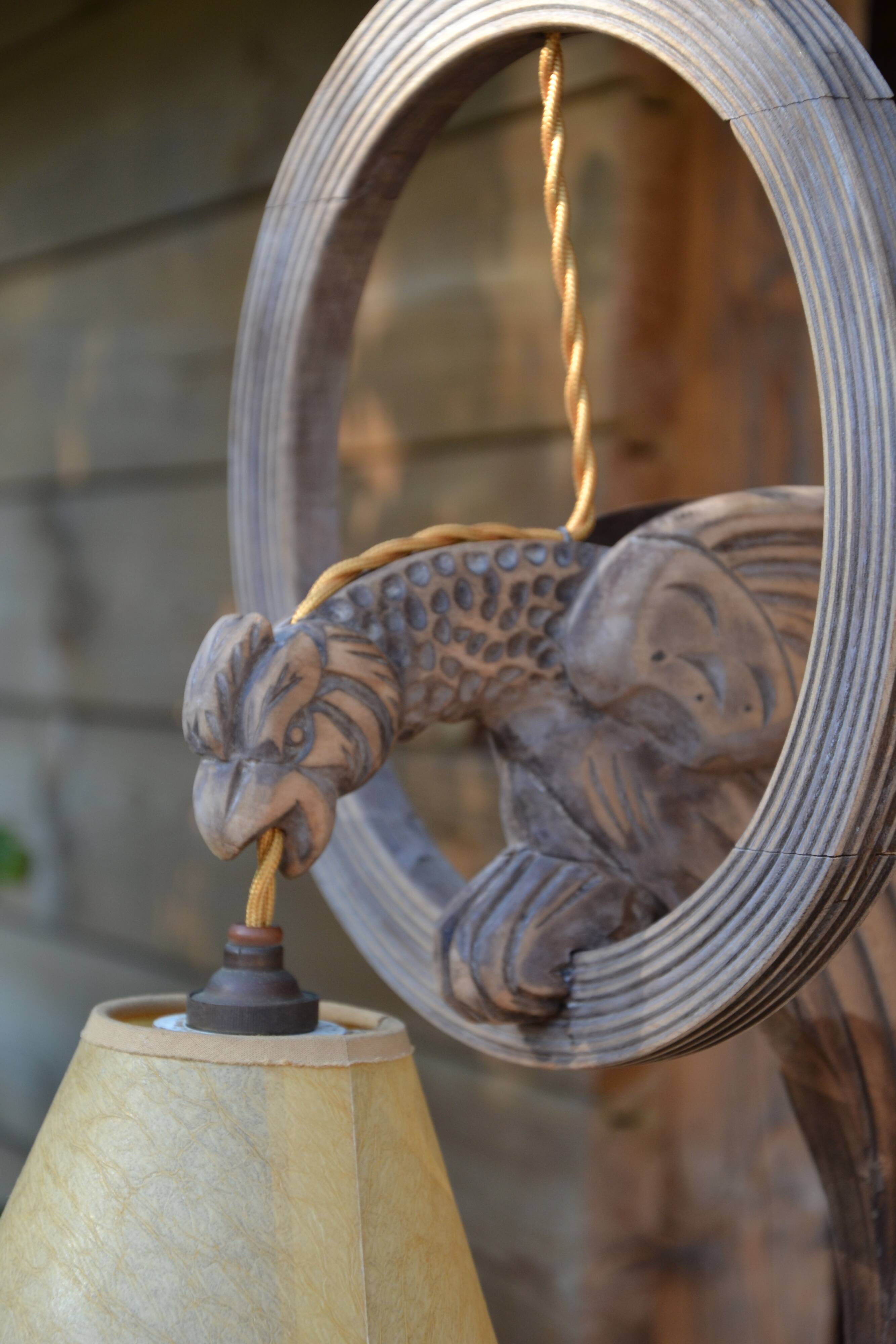 Suspension en bois "oiseau" de la Forêt Noire
