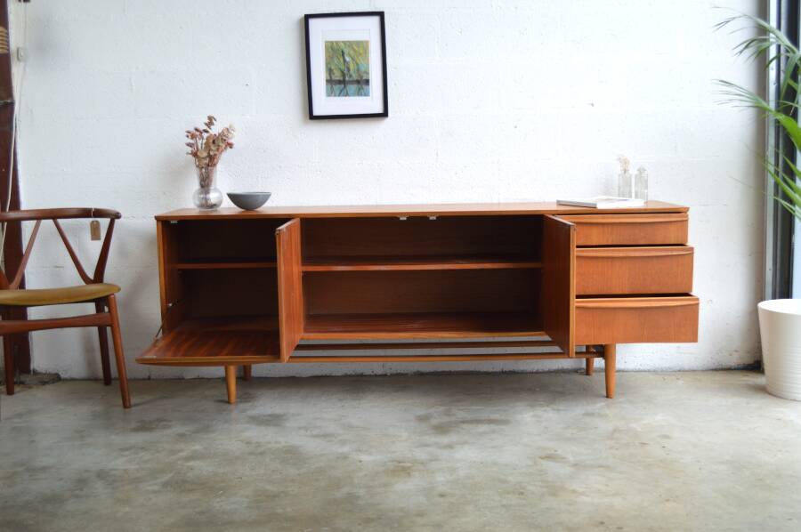 Scandinavian teak sideboard 198 cm