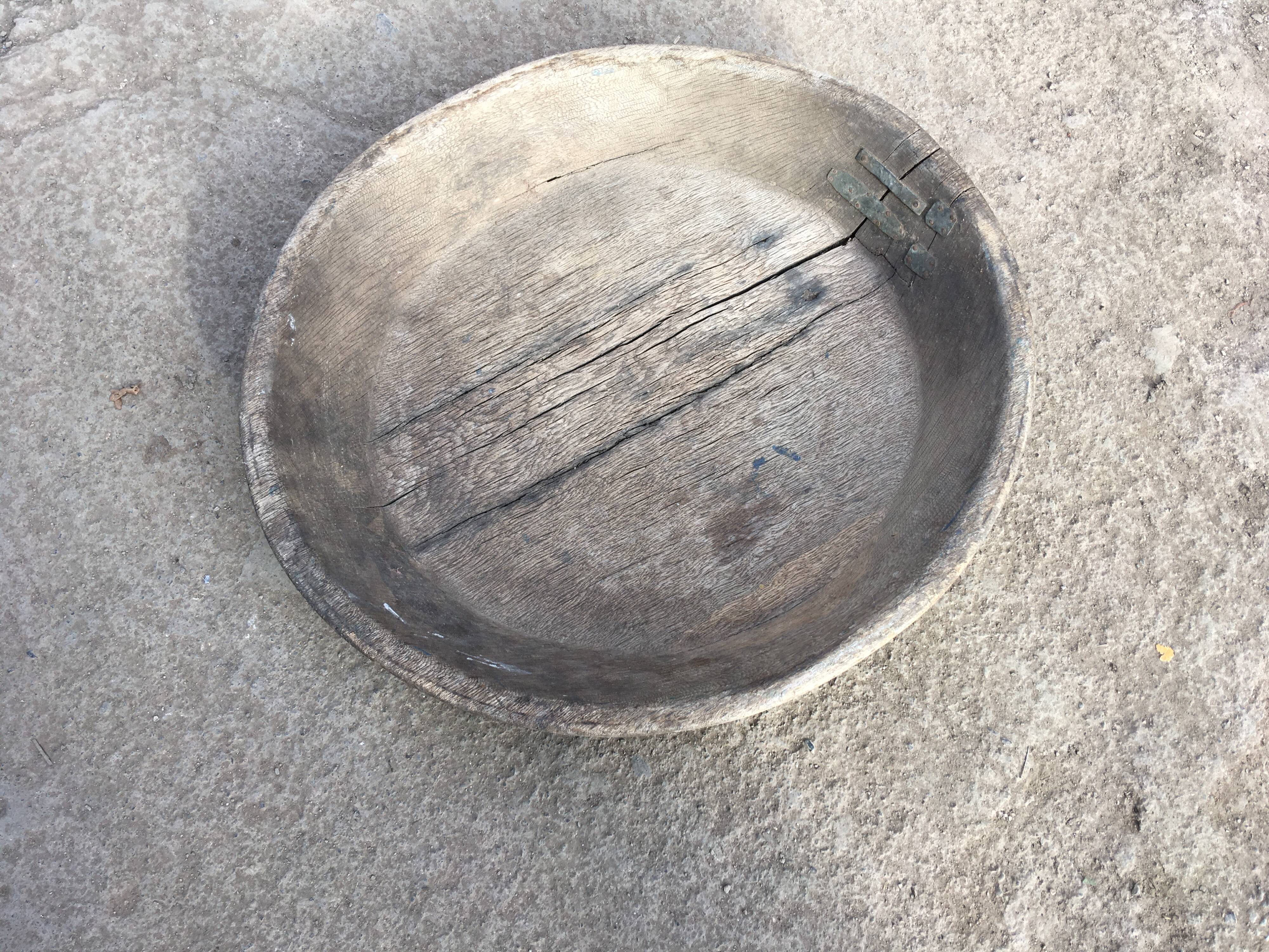 OLD BERBER WOODEN COUSCOUS DISH 1