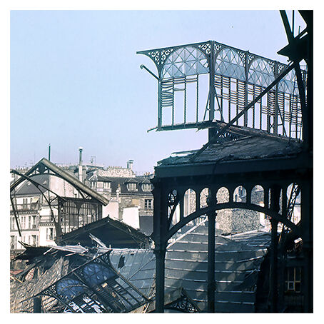 Photography destruction of the halls Paris 1972