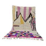 Handmade Berber rug in wool 2.5 x 1.5 m