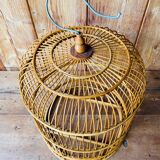 Cage à oiseau ancienne en bois