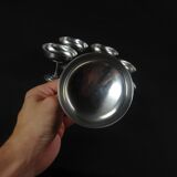 6 stainless steel ice cream cups on foot Létang Rémy stainless steel Made in France