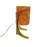 Vintage orange perspex double wall and bedside lamp