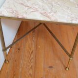 Marble and brass coffee table 60s
