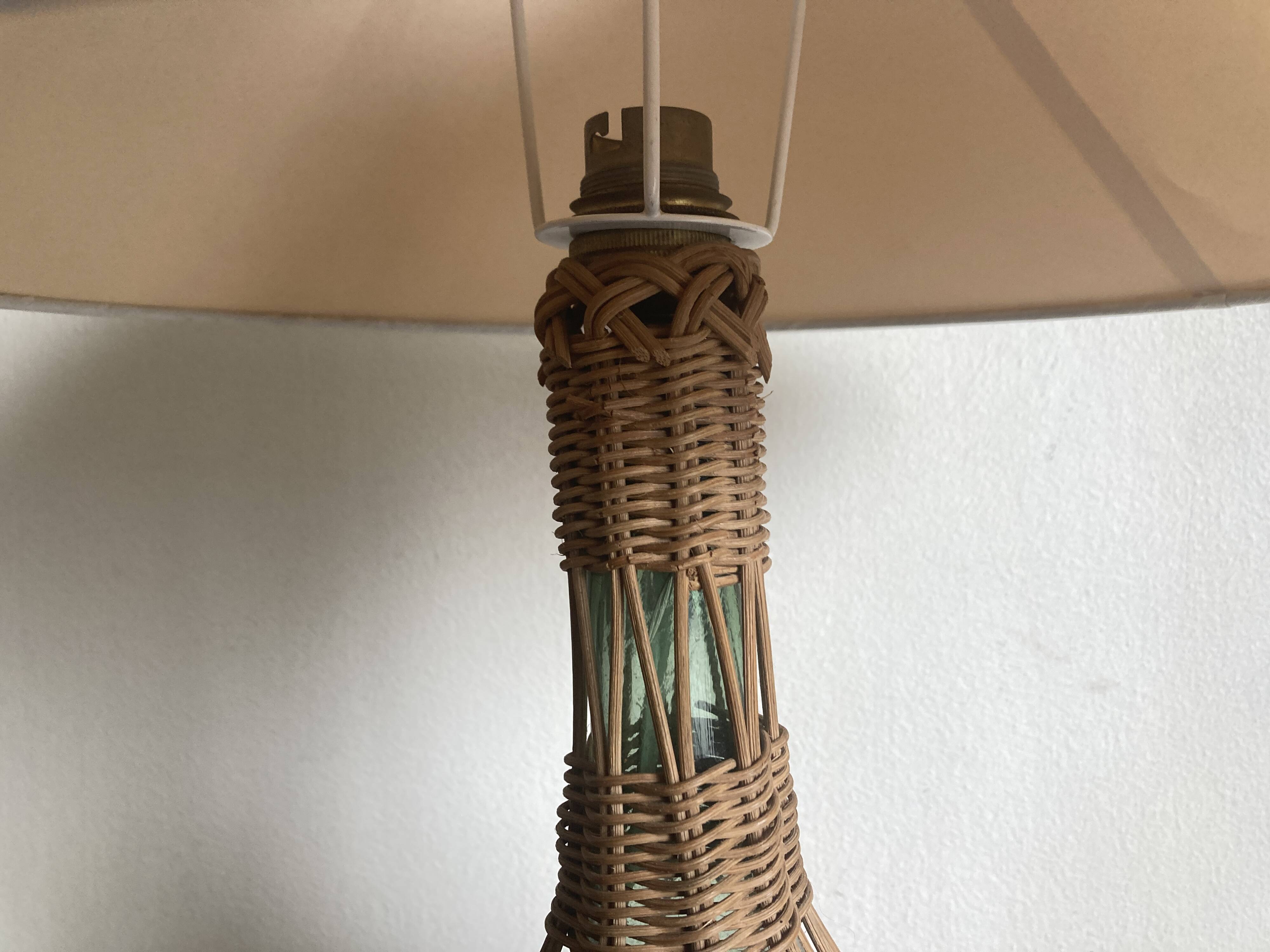 Wicker lamp Provence 1960s