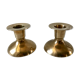 Duo of brass candle holders 20s