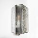 Old wall lamp in cast aluminum and squared glass