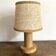 Lampe vintage pied en bois tourné