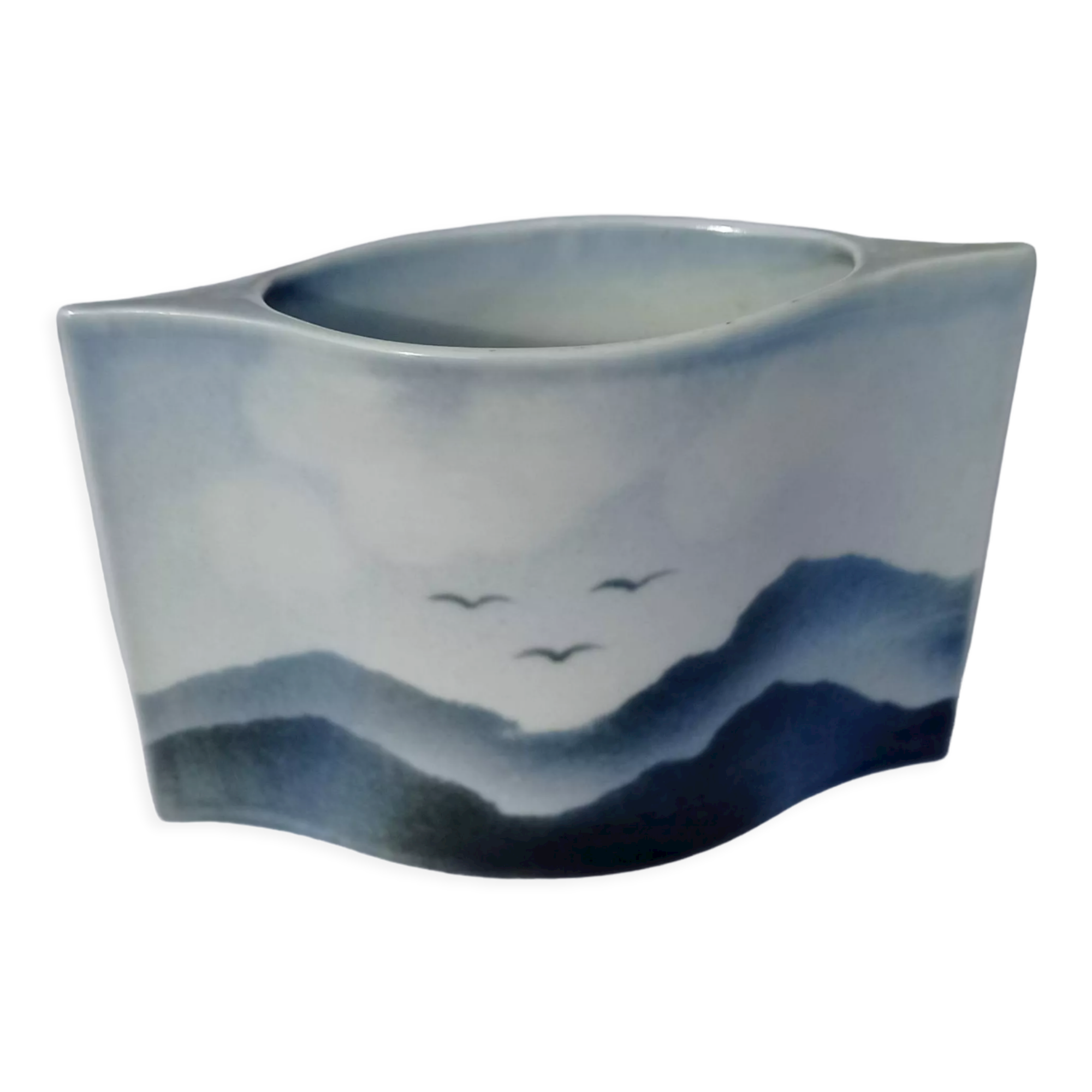 Virebent porcelain vase - Yves Mohy