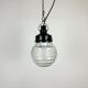 Industrial Bakelite Pendant Light with Ribbed Glass, 1970s