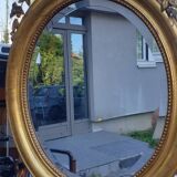 Oval mirror Louis xv period 19th century