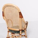 Set of 2 Vintage 1970’s Rattan-Bamboo indoor/outdoor chairs