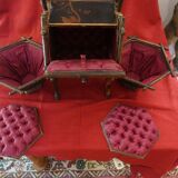 19th century bamboo work box and Japanese-style Napoleon III lacquer