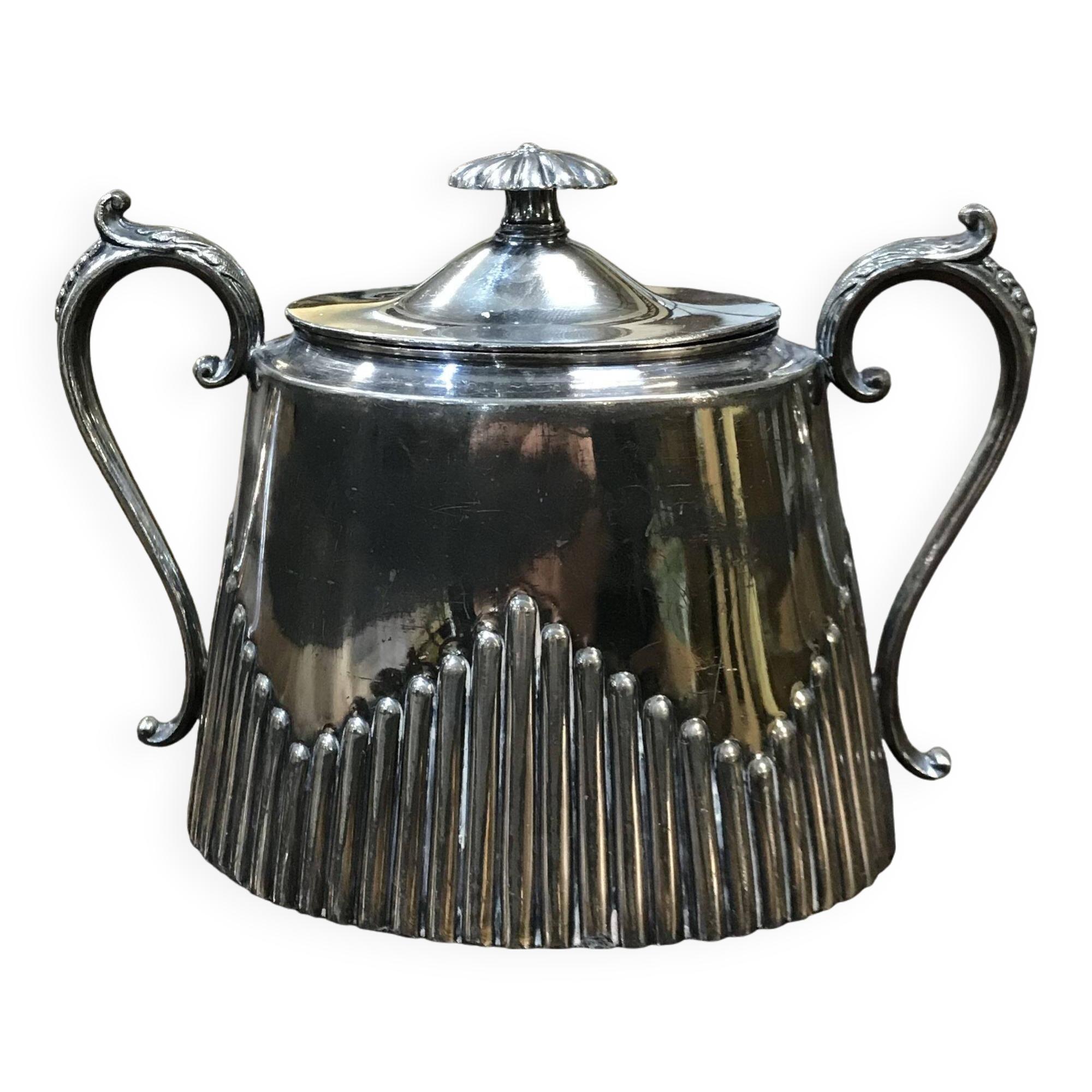 English silver plated sugar bowl
