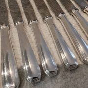 12 silver-plated dessert knives by Christofle America