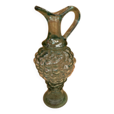 Ancien pichet aiguière verre forme grappe raisin vintage