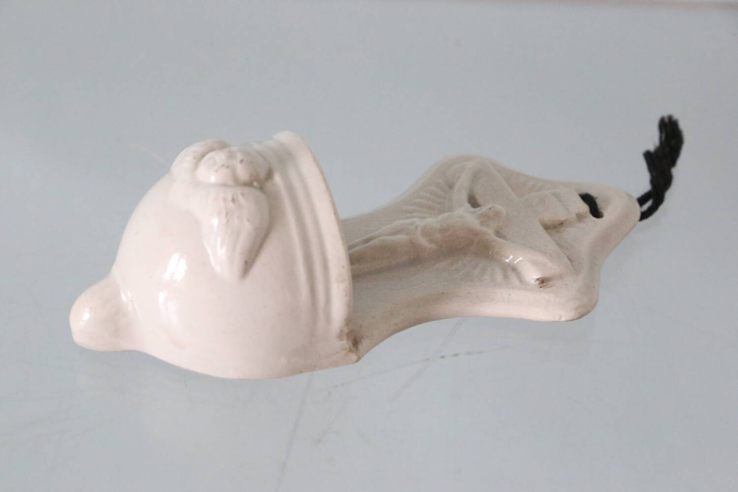 19th century earthenware stoup, Mouzin Frères, Onnaing