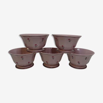 Set of 5 vintage antique ceramic bowls