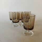 6 Luminarc Sweden liqueur glasses / Smoked Cavalier