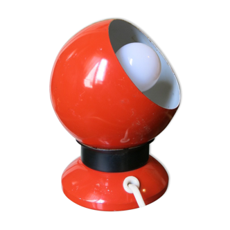 Vintage rotating ball lamp red by Benny Frandsen for E.S.Horns a/s Danish design