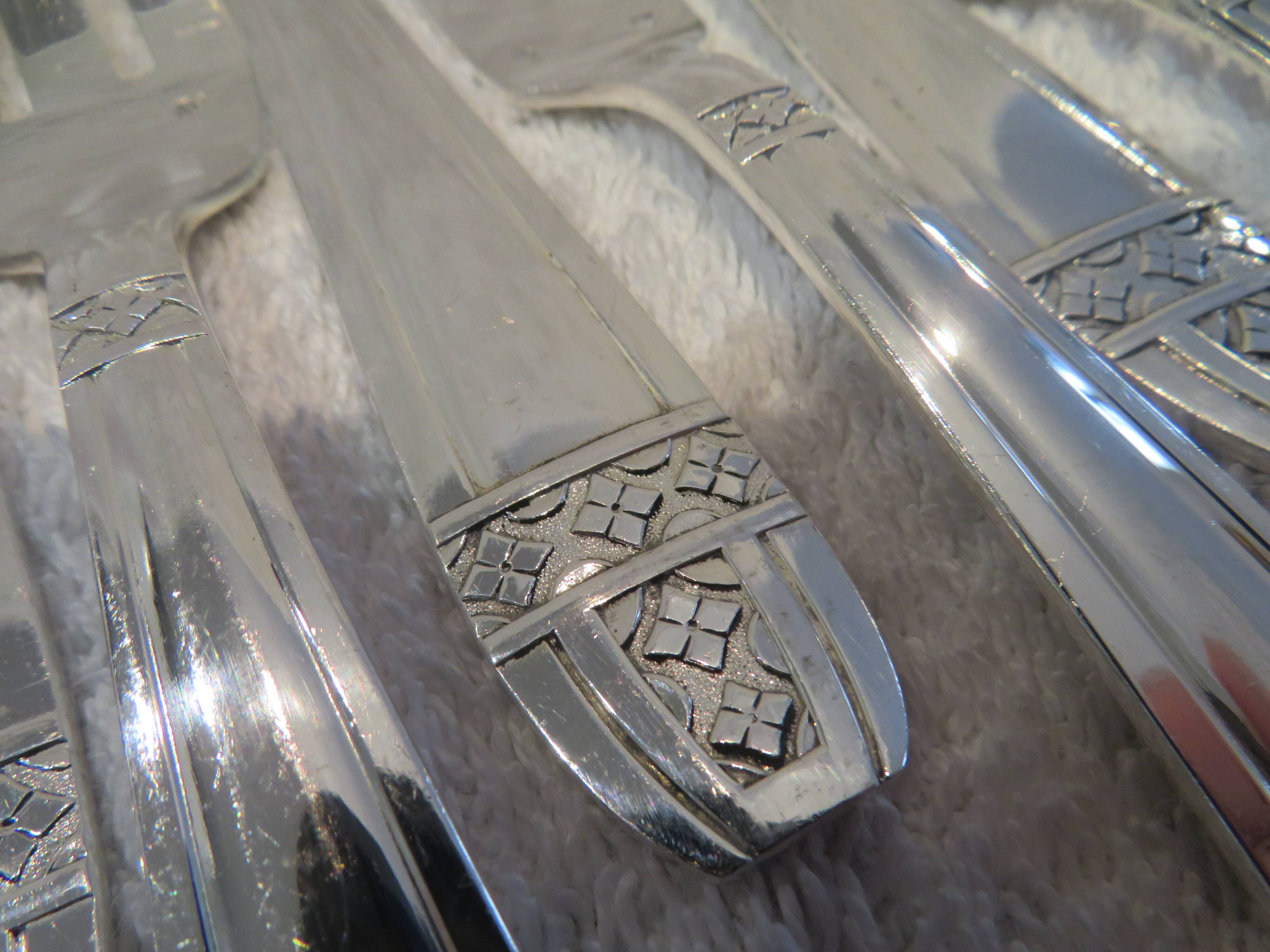 12 fish cutlery sets 24p silver plated Noel Collet Grand Prix Monaco