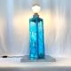 Large blue and chrome Murano lamp, 1960s. Italy