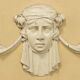Antique decorative panels in neoclassical style made of poplar, 19th century.