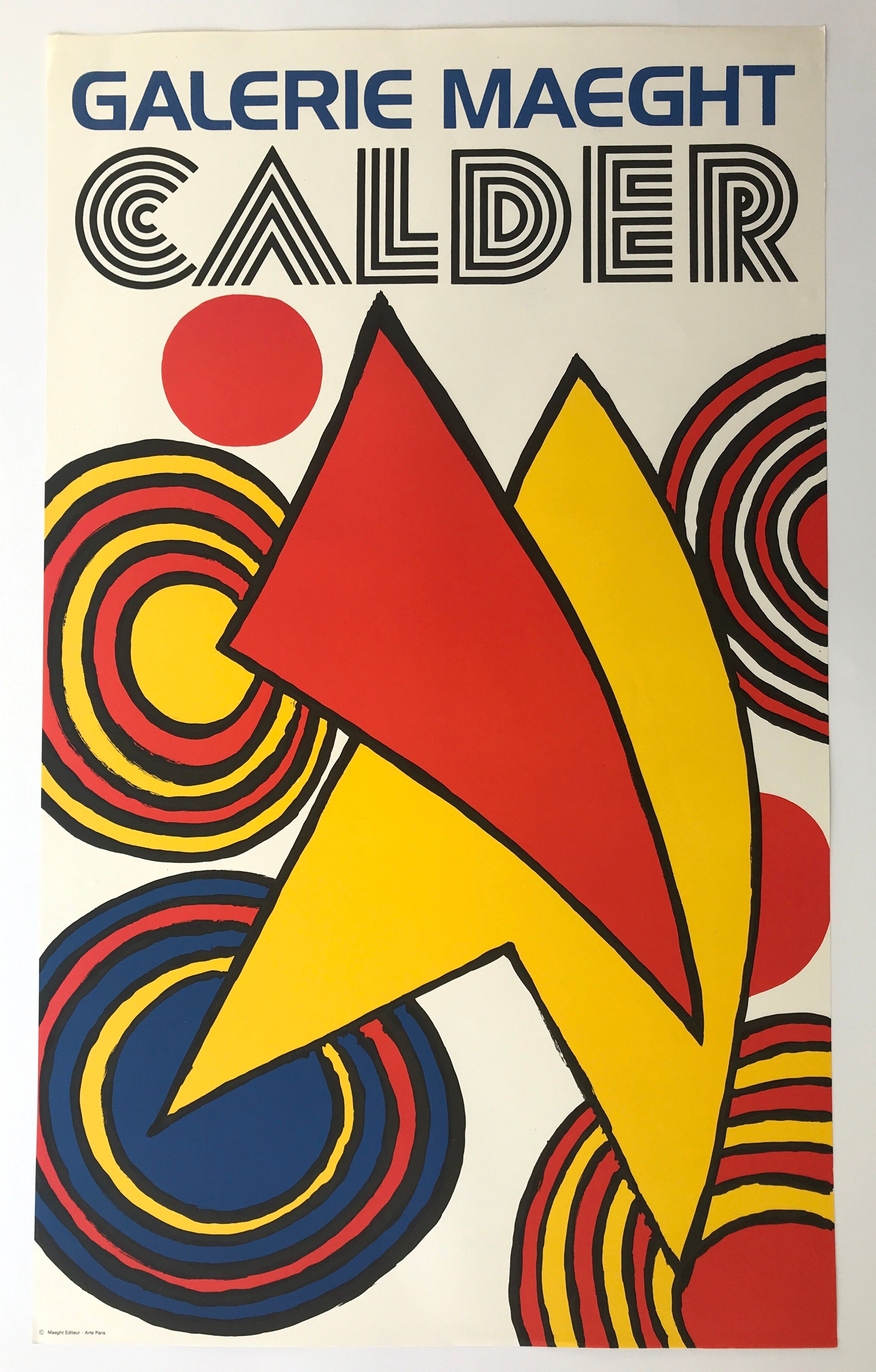 Original lithograph poster by Alexander CALDER, Galerie Maeght, 1973