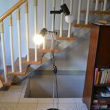 Floor lamp 2 adjustable spots 70s Hustadt-Leuchten