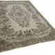 Overdyed Wool Vintage Handmade Carved Rug 183 cm x 293 cm
