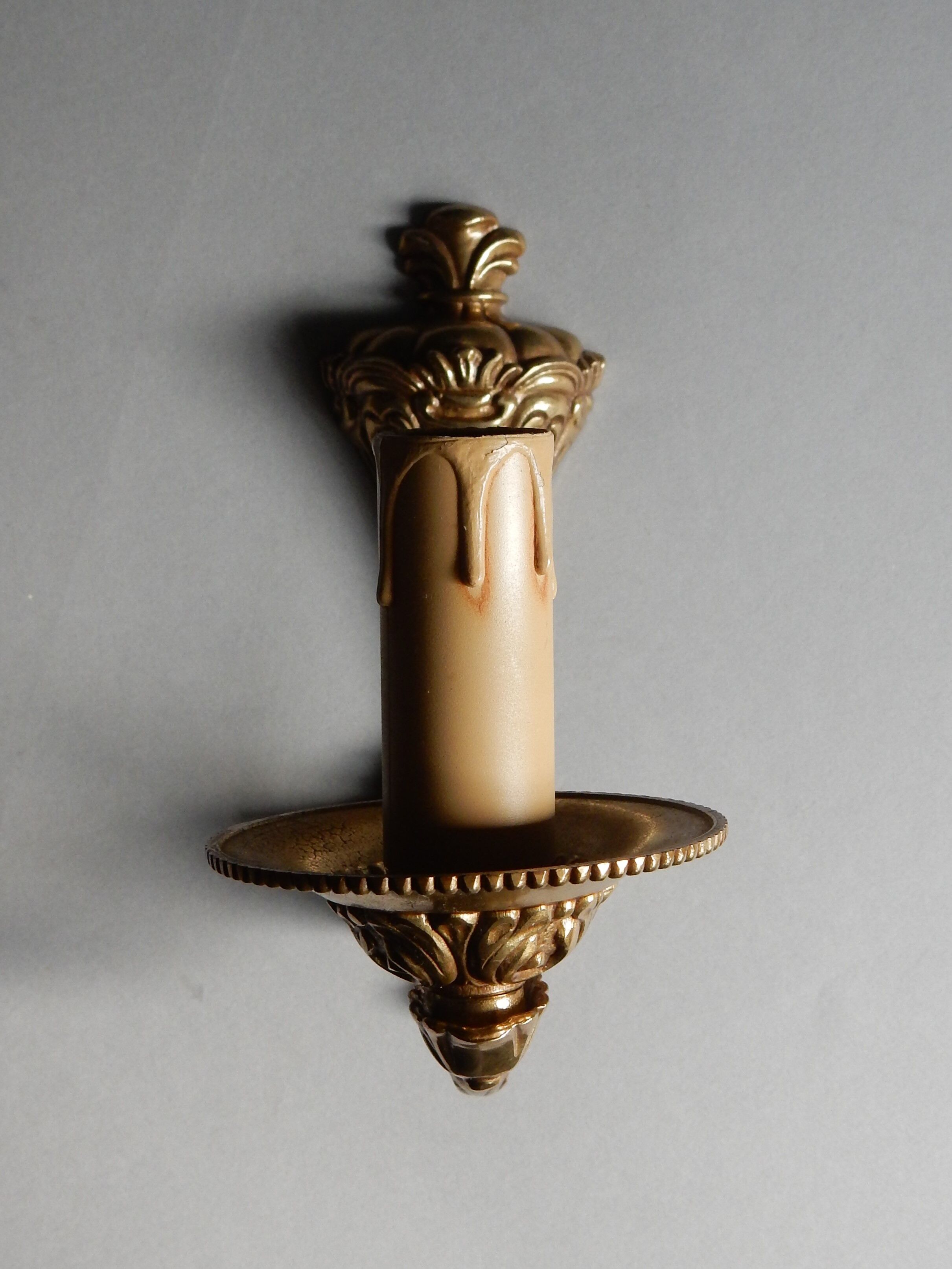 Brass wall lamp chandelier a flame