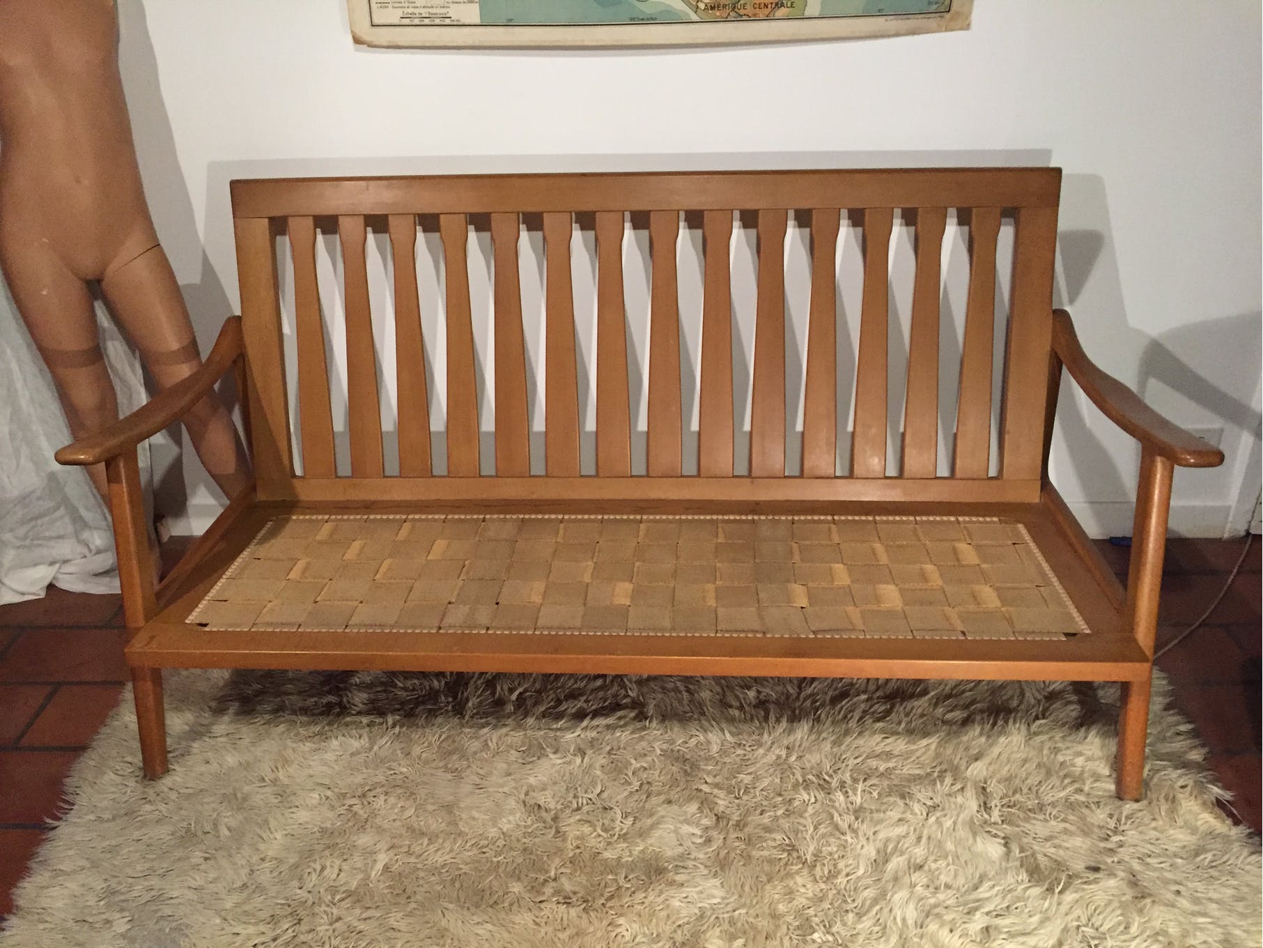 3 seater Scandinavian style bench