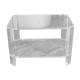 Table basse david lange. 1970. plexiglass. 60x40.