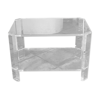 Coffee table David LANGE. 1970. Plexiglass. 60x40.