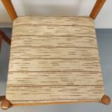 Pair of vintage Baumann chairs in wood and fabric from the 70s