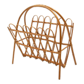 Mid century rattan magazine rack by Jan Kalous for ÚLUV, 1960´s, Czechoslovakia